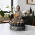 Kalona Tabletop Water Fountain with Buddha, LED Light Indoor Waterfall