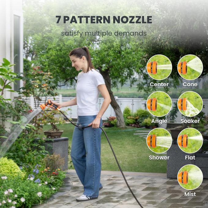 Giraffe Tools Retractable Garden Hose Reel 1/2"78FT Metal Bracket