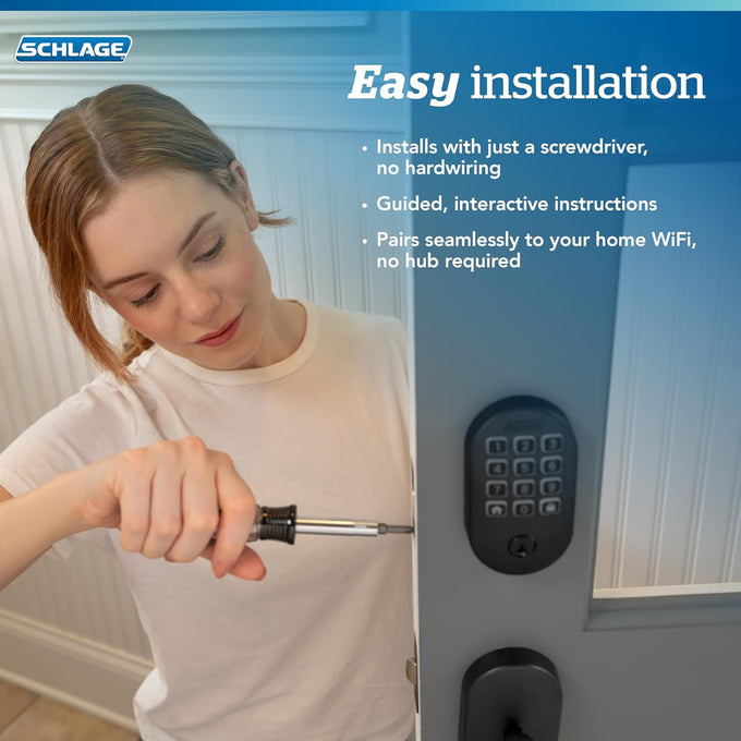 Schlage Arrive Smart WiFi Deadbolt Lock with Remsen Trim, Satin Nickel