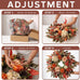 24"Artificial Silk Hydrangea Flower Dahlia Fall Wreath for Front Door Decor