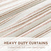 MYSKY HOME Taupe Striped Linen Curtains 100% Blackout 52Wx84L,2 Panels