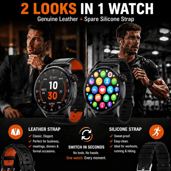 Smart Watch for Men with GPS, 1.46"AI Smartwatch, BT Call/Text Reply