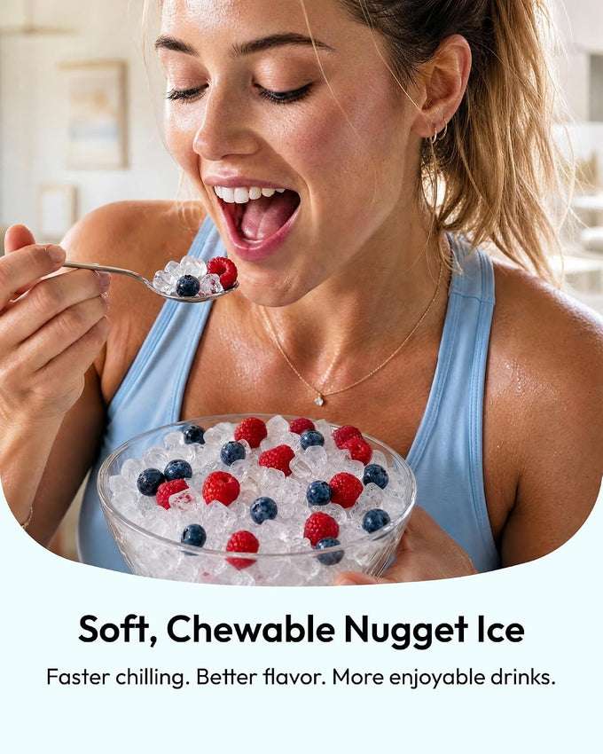 Euhomy Countertop Nugget Ice Maker, 35lbs Daily Sonic Crushed Ice Machine