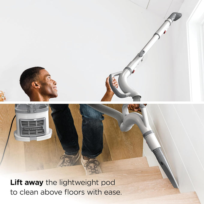 Shark Navigator Lift-Away Vacuum, HEPA, Pet Hair, White/Silver, NV356E