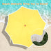 7ft Patio Beach Umbrella with Fringe, Outdoor Umbrella for Poolside, Yellow