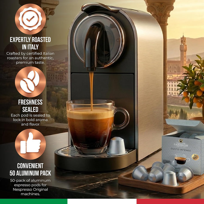 Gran Caffè Garibaldi Espresso Pods, Gusto Intenso, 200 Count