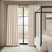 PleatedDrapes Light Filtering Primitive for Living Room, Thick Linen Semi Sheer Curtains 96 Inches Long 2 Panels Set Rustic Country Oatmeal Beige Curtains Patio Door Window Drapes Window Treatments