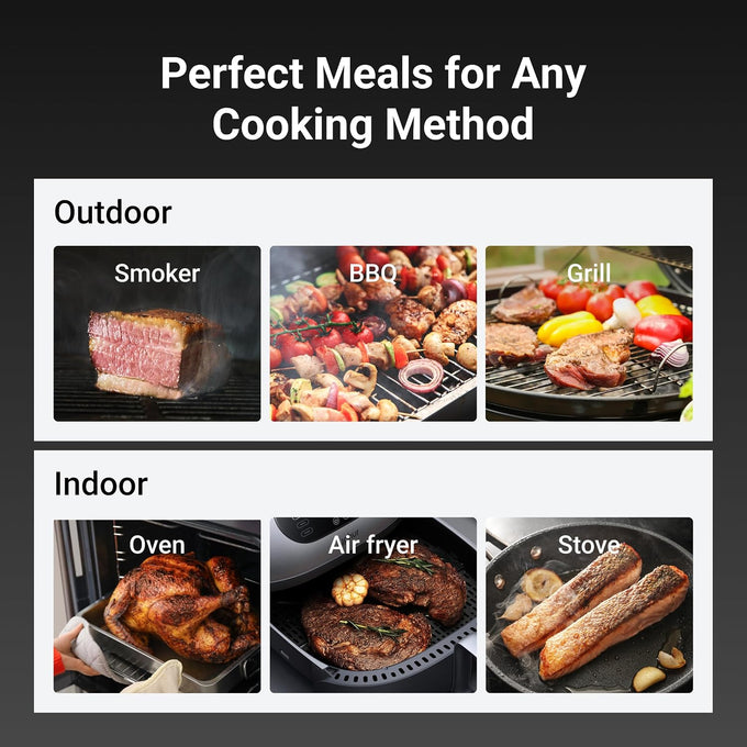 ThermoMaven WiFi Wireless Meat Thermometer, 2 Probes, Smart Base, 6 Sensors