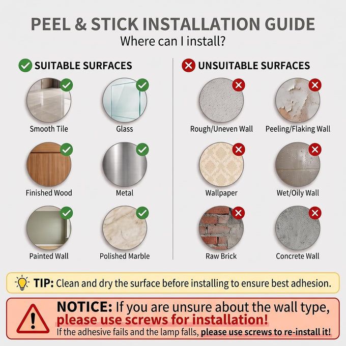 Nekhung Battery Operated Wall Sconce, Peel and Stick Sconces Set of 2