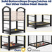 AMAGABELI GARDEN & HOME Firewood Rack Indoor with Tools 5-Piece Fireplace Tools Set Wood Holder Outdoor Wrought Iron Log Holder Firewood Storage Rack for Fireplace,Fire Pit,Wood Stove Black