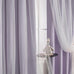 MYSKY HOME Lavender Curtains for Girls,Lilac Purple 52x90,2 Panels