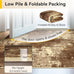 RELEANY Washable 5'x7' Abstract Area Rug for Living Room Brown Tan