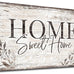 arteWOODS Home Sweet Home Wall Art Sign Large Dark Brown Farmhouse Wall Sign for Living Room Decoration Wooden Board Design Canvas Prints Modern Rustic Artwork Leaf Pictures Wall Decor 20" x 40"