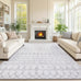 Carvapet Washable 6x9 Moroccan Boho Area Rug Gray Carpet
