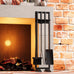 Fire Beauty 5-Piece Wrought Iron Indoor Fireplace Tools Set