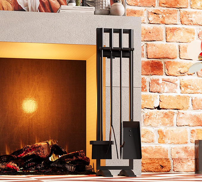 Fire Beauty 5-Piece Wrought Iron Indoor Fireplace Tools Set