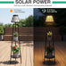 2 Pack Solar Lights with Plant Stands, 45.4'' Waterproof Outdoor Metal Solar Floor Lamps for Patio Deck Yard Pathway Porch Garden