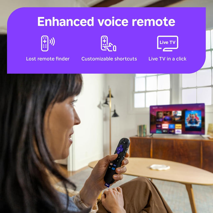 Roku 55-Inch Plus Series Smart TV - 4K QLED Mini-LED TV - RokuTV