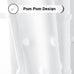MYSKY HOME Blackout Curtains White Pom Pom for Kids Bedroom 54 Inch Pack-2