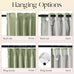 Etherealveil 100% Blackout Pinch Pleated Linen Curtains 2 Panels 52“x102”