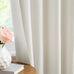 Kayne Studio Grayish White Velvet Pinch Pleated Back Tab Curtains 112 Inch