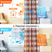 MYSKY HOME Terracotta Plaid Blackout Curtains for Bedroom and Living Room