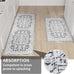 Vintage Runner Rug Non Slip for Hallway Bathroom Kitchen 3x10 ft, Ultra Soft Boho Carpet Runner with Low Pile Design Machine Washable Runner Rugs for Entryway Laundry Living Room (Black)