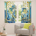Western Dragon Kids Blackout Curtains,Glass Dragon Flying Wing Trippy Window Drapes for Boys Girls,Geometric Patchwork Abstract Blue Unique Window Treatments Grommet Top 2 Panel Set,52Wx96L inch