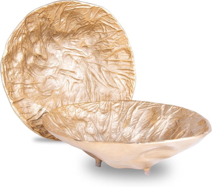 OBJET D'ART Emory Decorative Round Gold Bowl, Set of 2