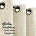 Lajode Cream Linen Blackout Curtains 84 Inch Long Each 60 Wide 2 Panels