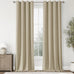 ChrisDowa Tan Blackout Curtains 102 Inches Long 2 Panels for Bedroom