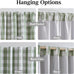 Sage Green Buffalo Plaid Full Blackout Curtains 95 Inches Length