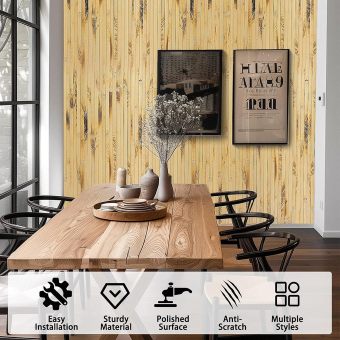 FONUNO Bamboo Wall Panel Bamboo Pole Wrap Roll for Interior Decoration