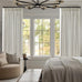 IVAPUPU Natural Pinch Pleated 100% Blackout Linen Curtains 90 Inch Length
