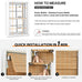 LazBlinds No Drill Bamboo Roman Shades, 38x64, DP-Natural