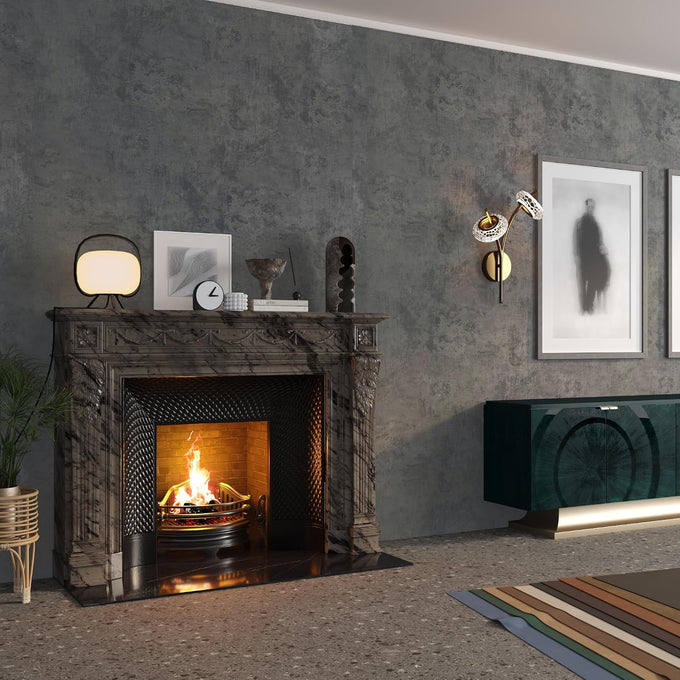 BAYYA Concrete Wallpaper Peel and Stick Wall Paper for Bedrooms Cement Wrap