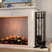 Fire Beauty 5-Piece Wrought Iron Indoor Fireplace Tools Set for Wood Stove