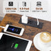 LOAKEKEL Nightstands Set of 2, Night Stand with Charging Station