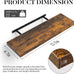 BAYKA Rustic Brown Floating Shelves 22.5in, Set of 2, Wall Mount Wood Shelf