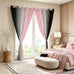 jejeloiu Pink Darkening Drapes (2 Panels, 52 x 96 Inch) Ombre Black Curtains for Bedroom Living Room for Kids Decor Gradient Style Blackout Curtains Abstract Window Treatments