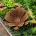 JAXPETY Metal Flower Garden Art, Outdoor Garden Decoration for Yard Lawn Patio, Bronze