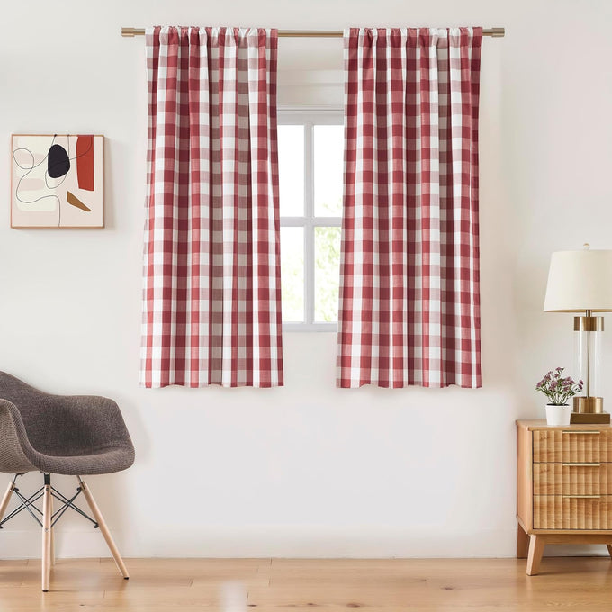 Sage Green Buffalo Plaid Full Blackout Curtains 95 Inches Length