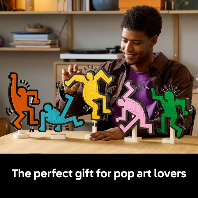 LEGO Art Keith Haring – Dancing Figures - Home Decor Building Set for Adults - Wall Art Decor - Gift Idea for Men, Women who Enjoy DIY Arts and Crafts - 31216