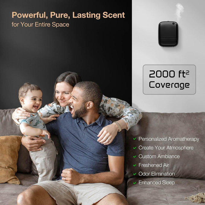 Airversa ANW Smart Waterless Essential Oil Diffuser for Large Room, Black