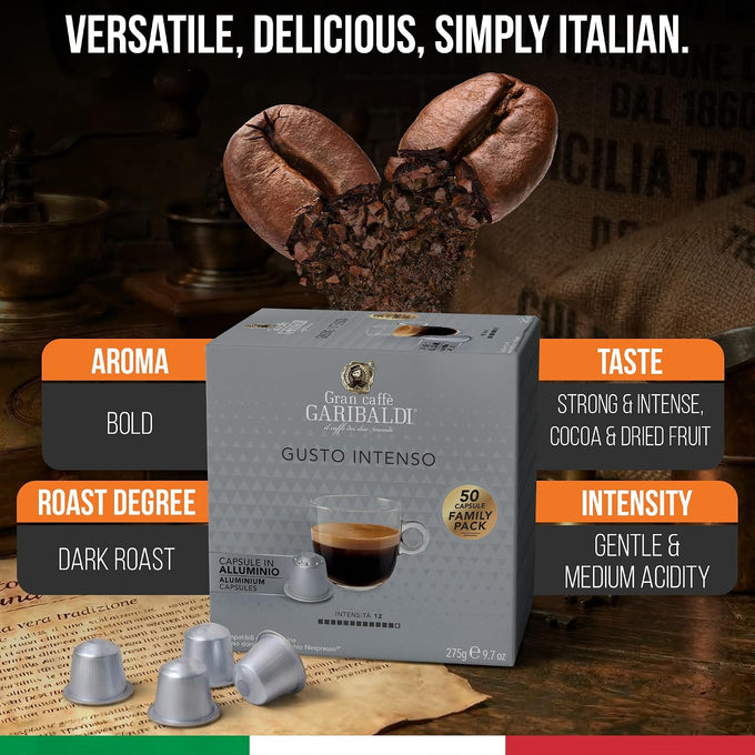 Gran Caffè Garibaldi Espresso Pods, Gusto Intenso, 200 Count
