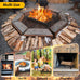 Fireplace Grate 20 Inch with Back Plate, Wood Stove Log Holder