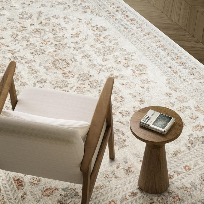 Abani Oriental & Vintage Area Rug - 4'x6' Beige Rectangle Rug for Living Room & Bedroom - Alara Vintage Collection