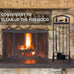 Fireplace Tools Set 5 Piece, 30.5 in Wrought Iron, Animal Print
