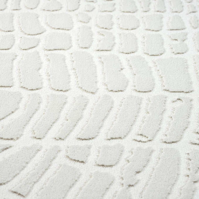 Abani Cream Area Rug for Living Room, Bedroom - Pebble Pattern - 4 x 6 - Durable & Easy to Clean