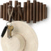Umbra Picket Coat Rack, Wall Mount 5 Flip-Down Coat Hooks, Natural